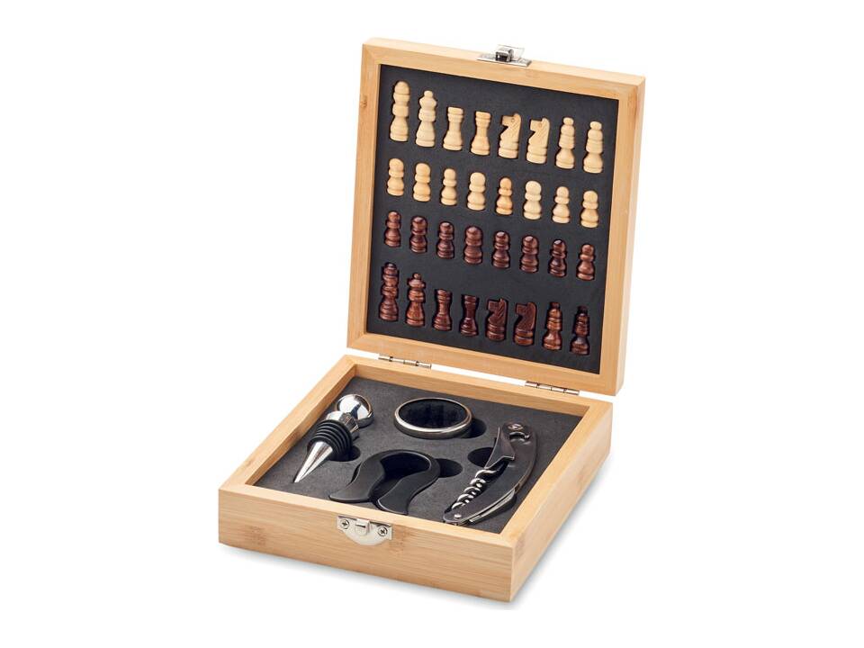 Chess board wine set 2