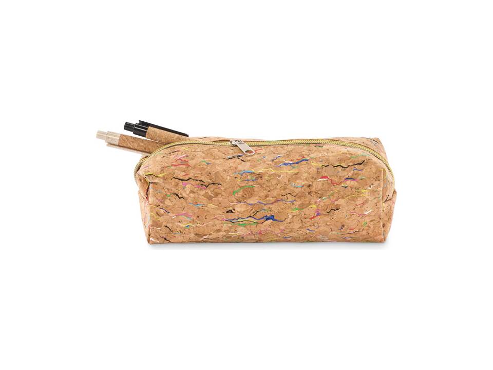 Coloured cork pencil case 2