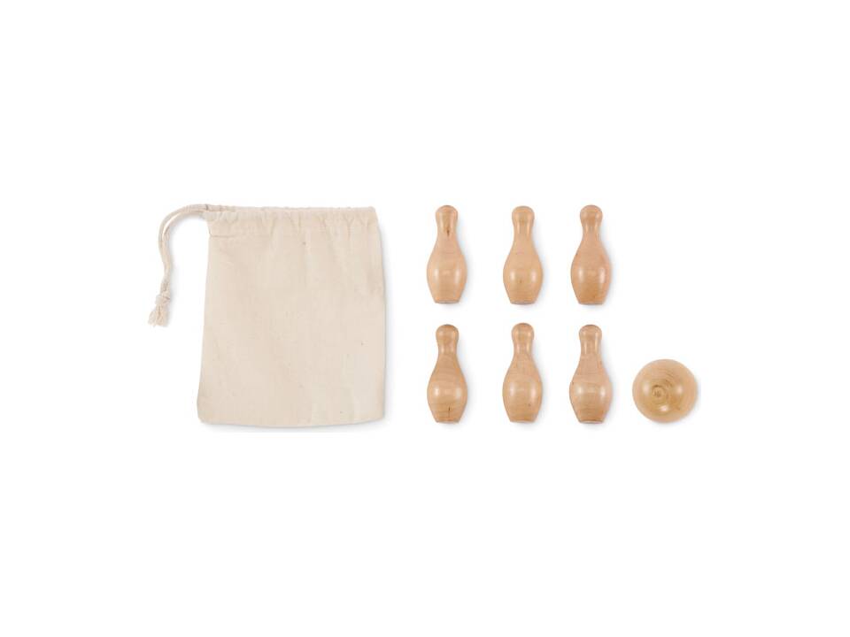 Mini pine wood bowling set 1