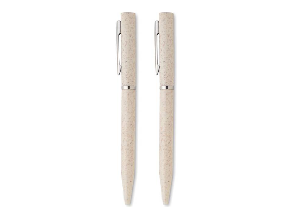 Wheat straw/ABS twist pen set 7