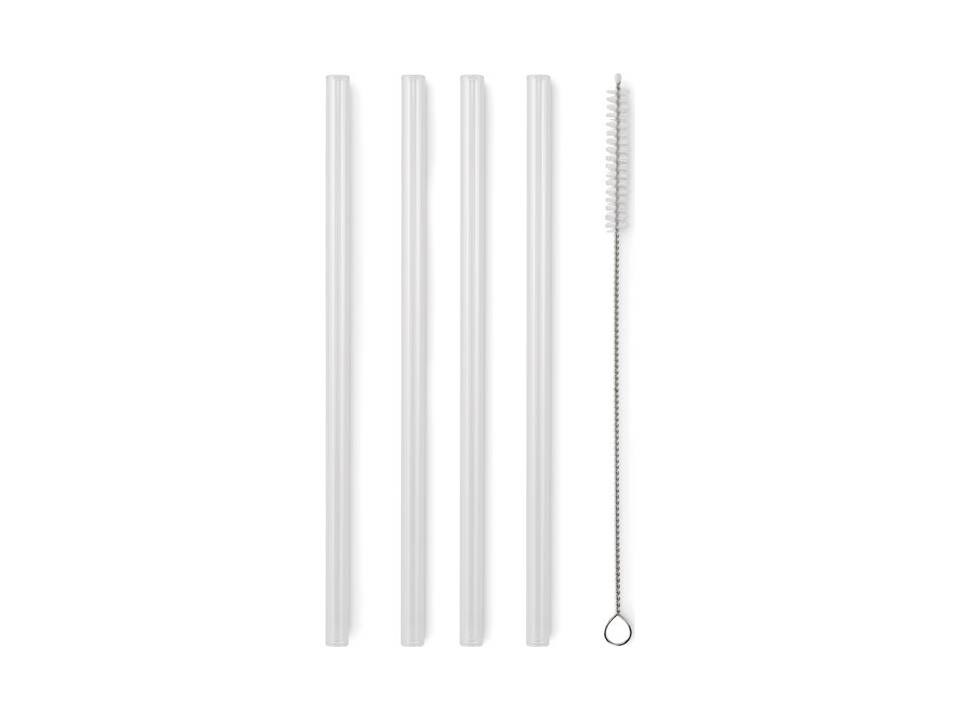 4 reusable glass straws 5