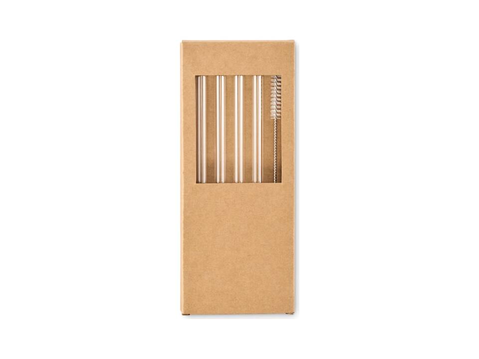 4 reusable glass straws 6