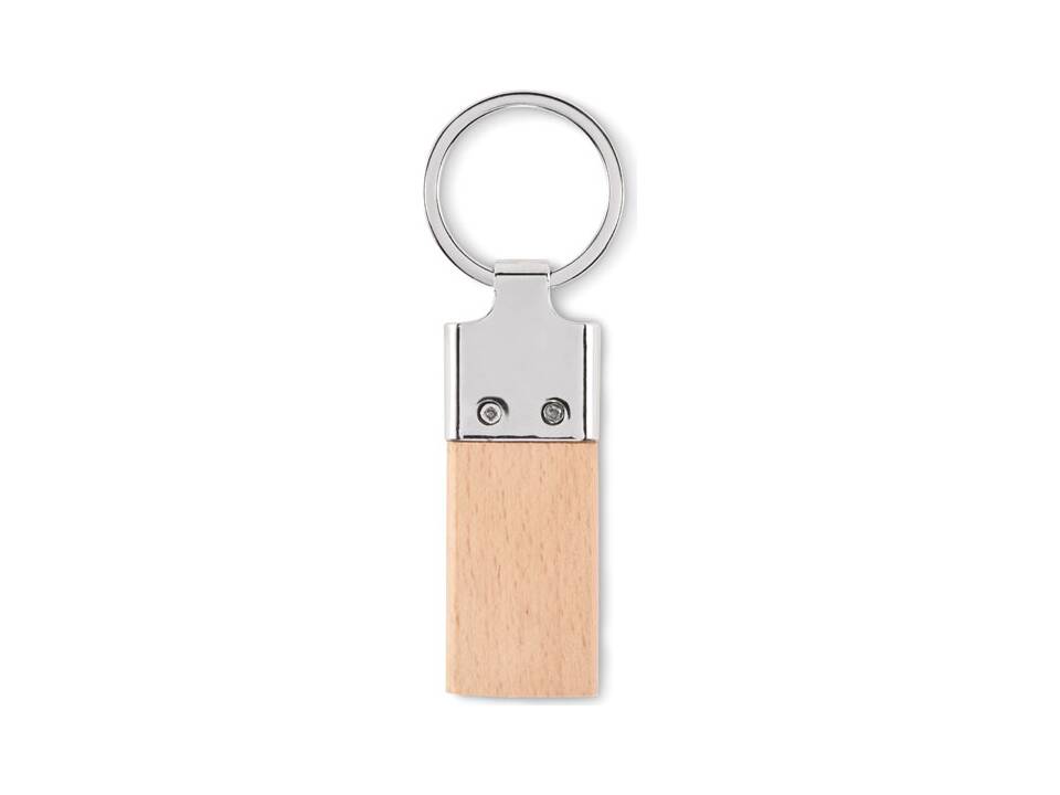 Key ring with rubber wood 1