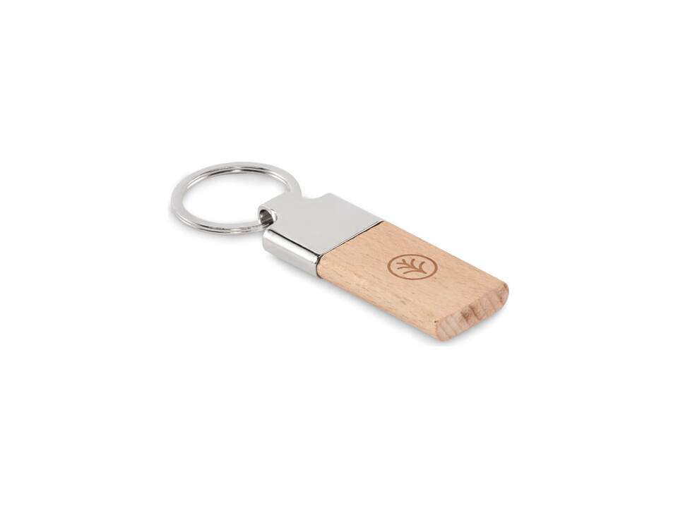Key ring with rubber wood 3