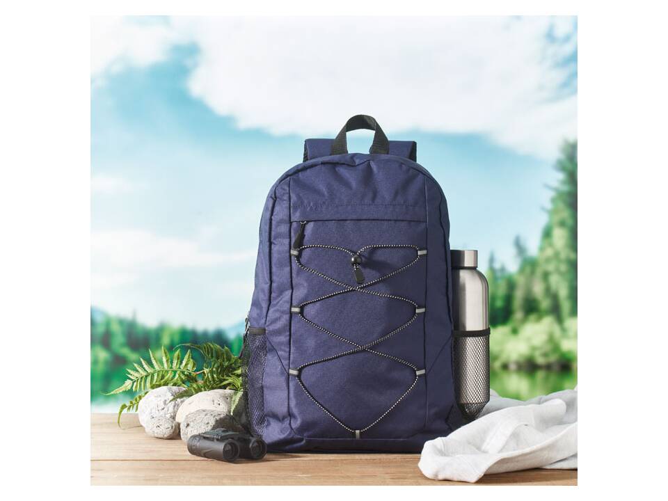 600D RPET polyester backpack 36