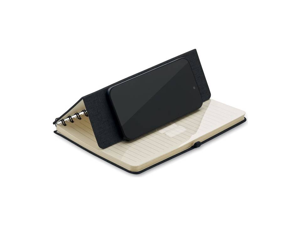 A5 notebook with phone holder 1