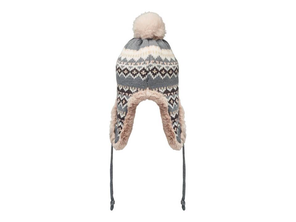 Knitted beanie with ear flap 1