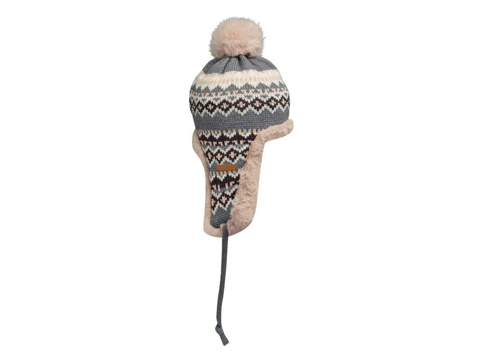 Knitted beanie with ear flap 7