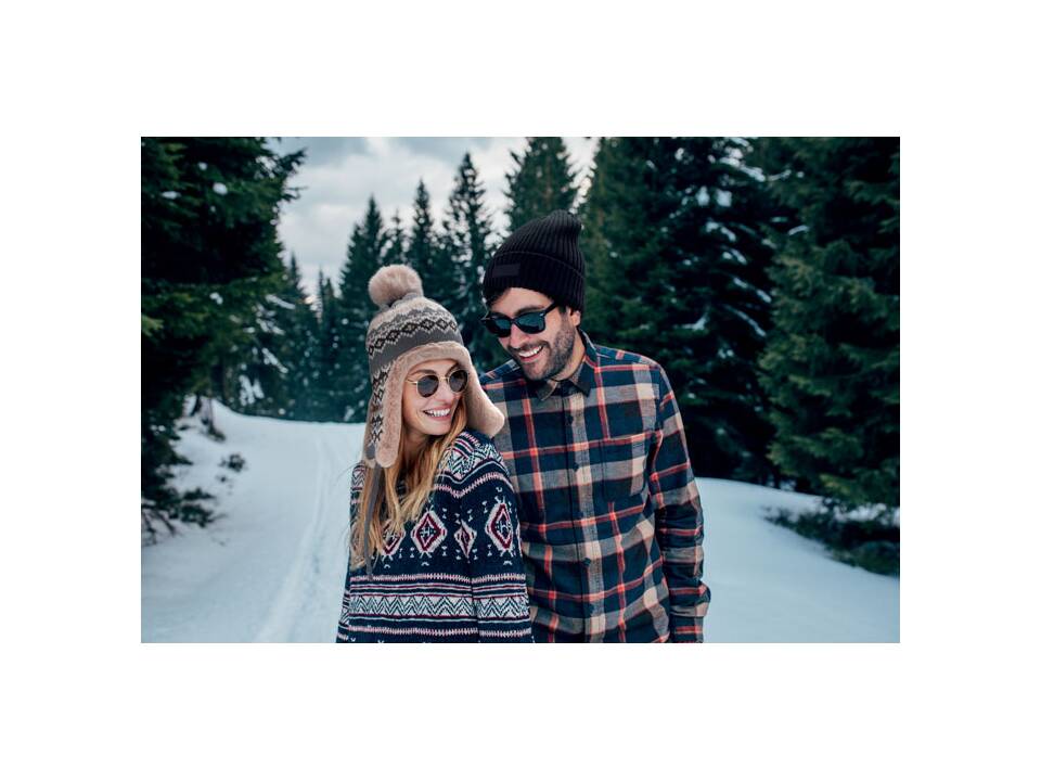 Knitted beanie with ear flap 16