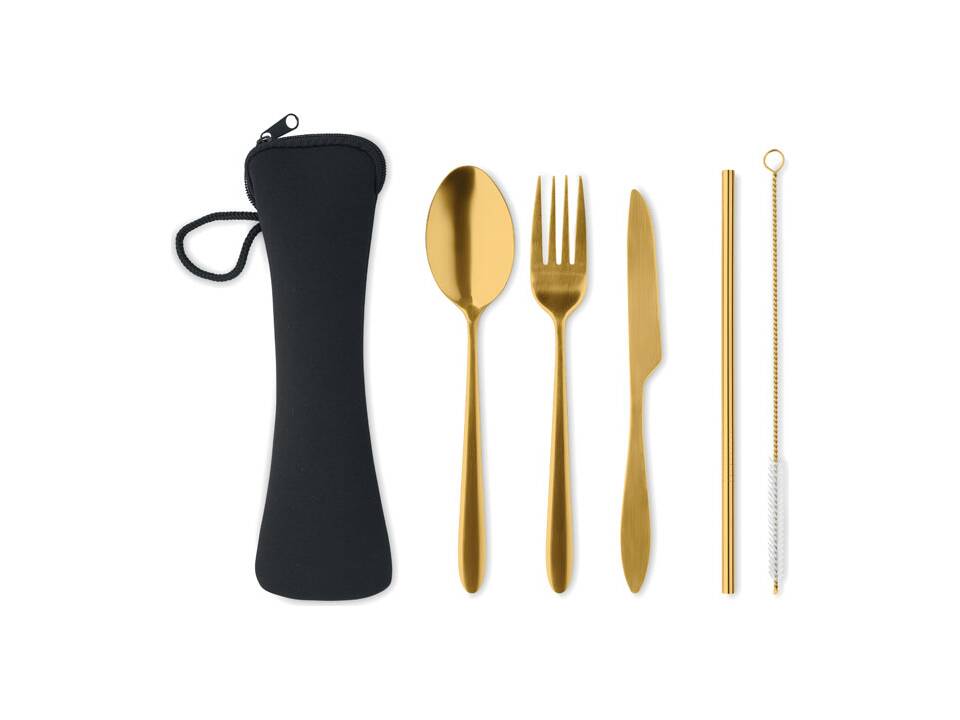 Re-usable stainless steel cutlery set 2