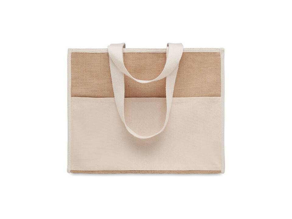 Jute and canvas cooler bag 7