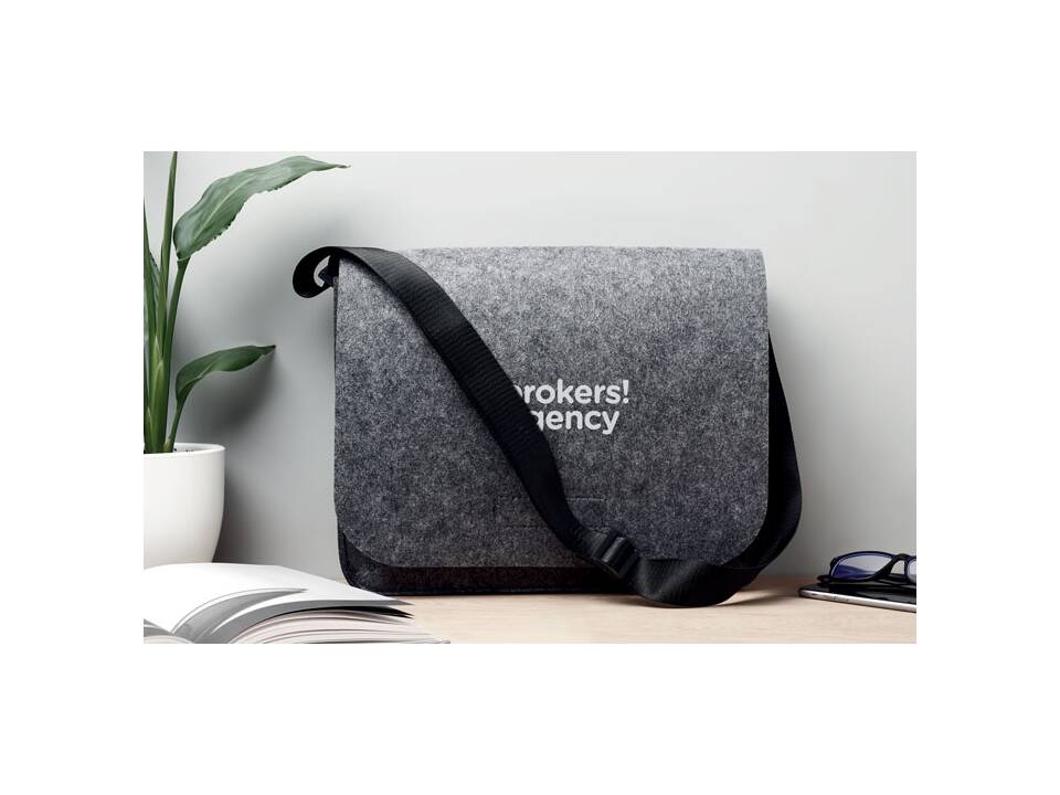 RPET felt messenger or laptop bag 3