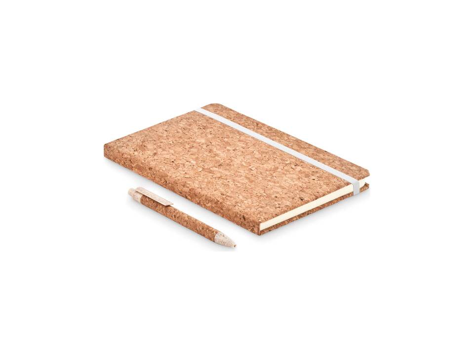 A5 cork notebook and pen set 6