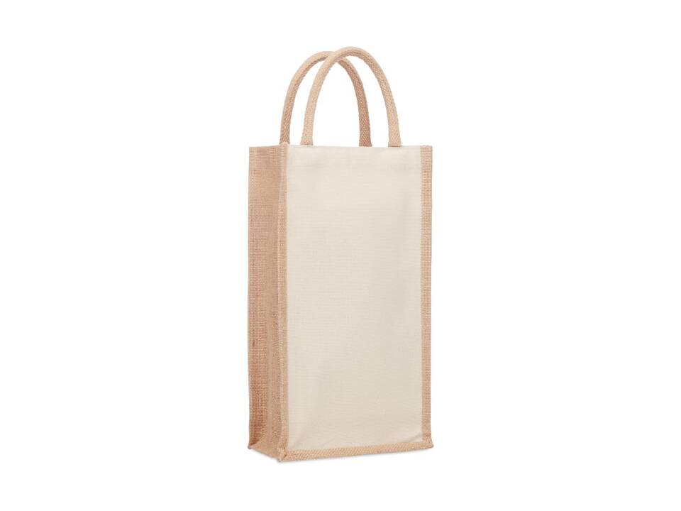 Jute wine bag for two bottles