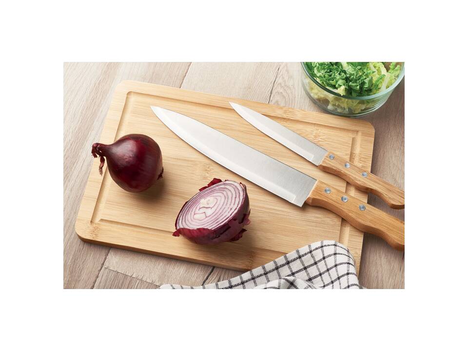 Bamboo cutting board set 4