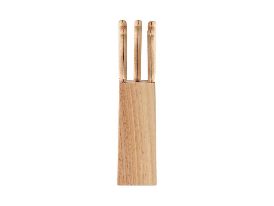 5 piece knife set in base 4