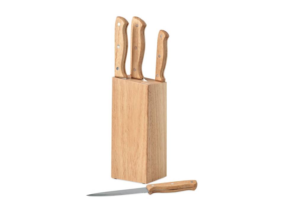 5 piece knife set in base 2