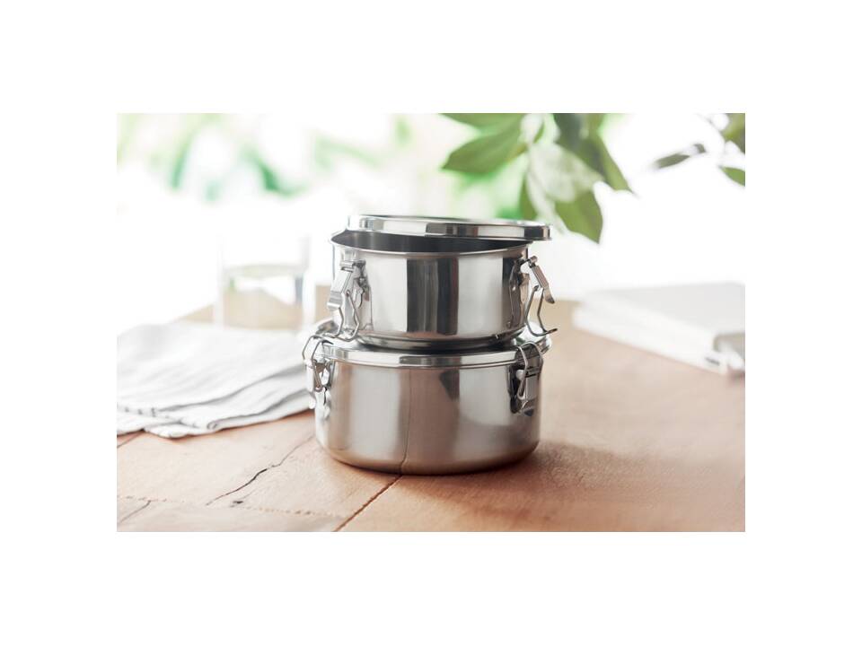 Set of 2 stainless steel boxes 6