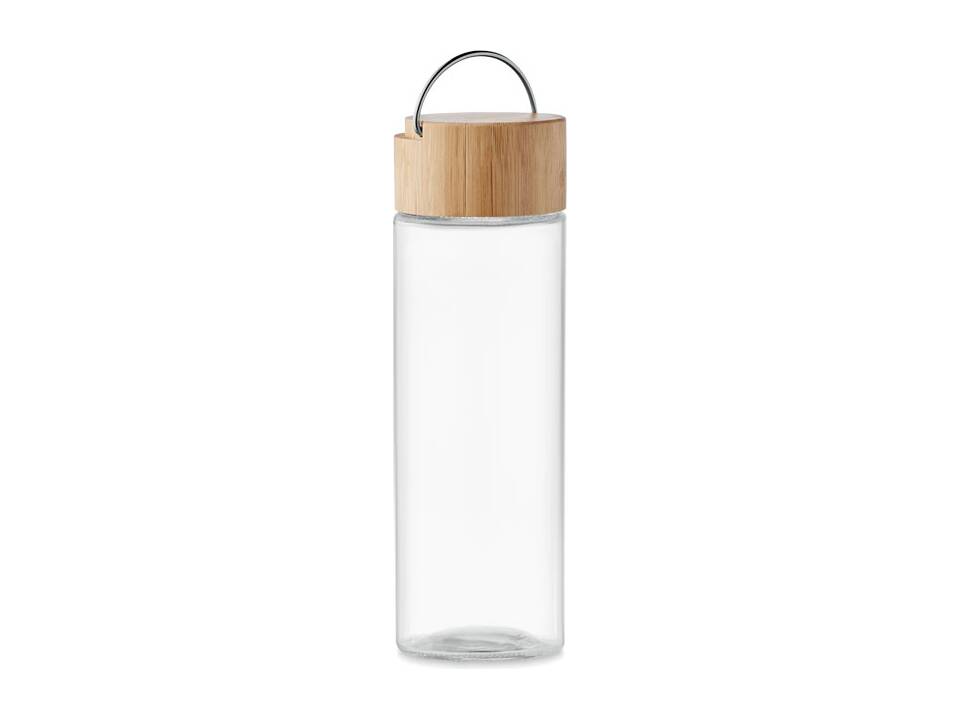 Glass bottle 500ml, bamboo lid 3