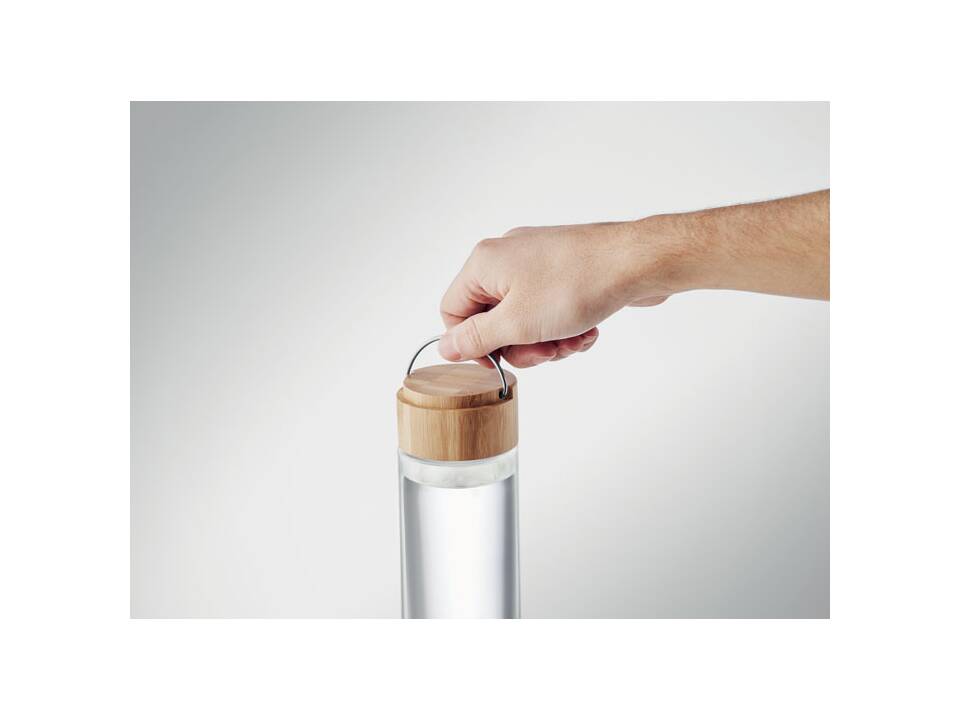 Glass bottle 500ml, bamboo lid 4