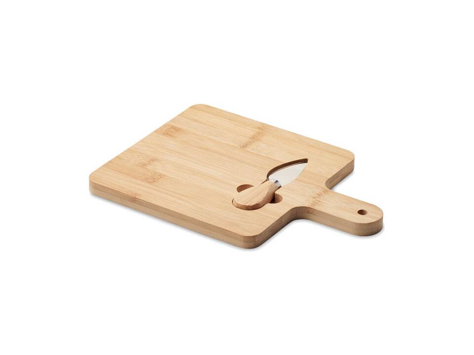 Cheese board set in bamboo