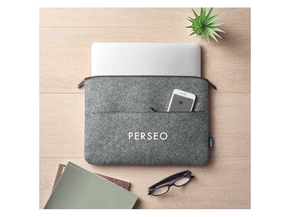 RPET felt zipped laptop bag 4
