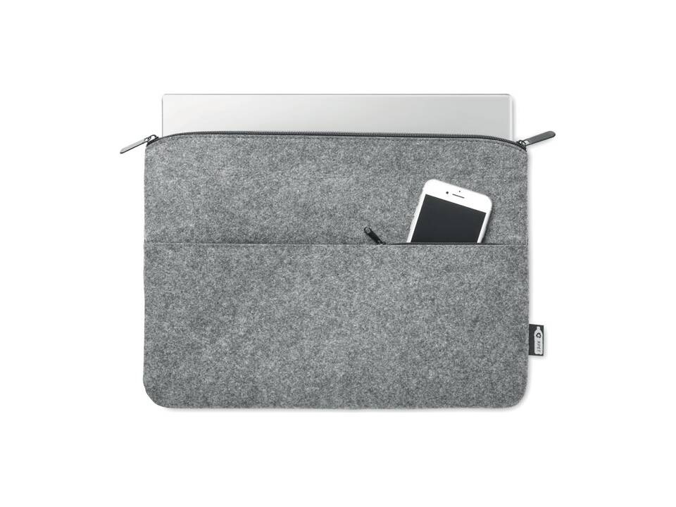 RPET felt zipped laptop bag 2