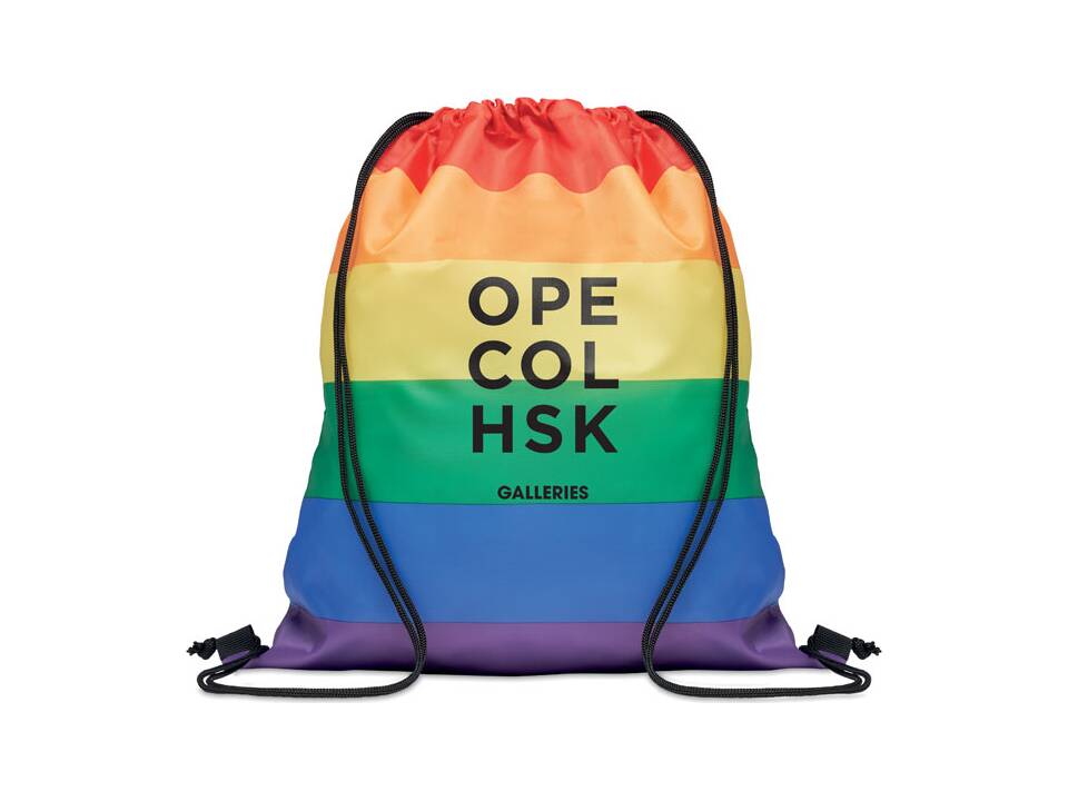 Rainbow RPET drawstring bag 4