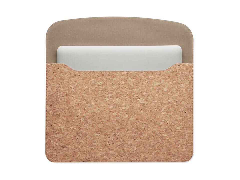 Cork laptop bag magnetic flap 6