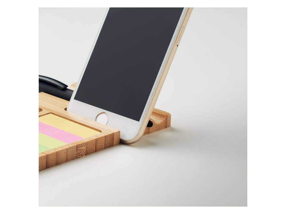 Bamboo desk phone stand 6