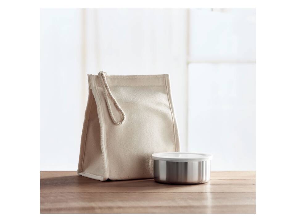 Set of 3 lunch boxes with an insulated cotton bag 3