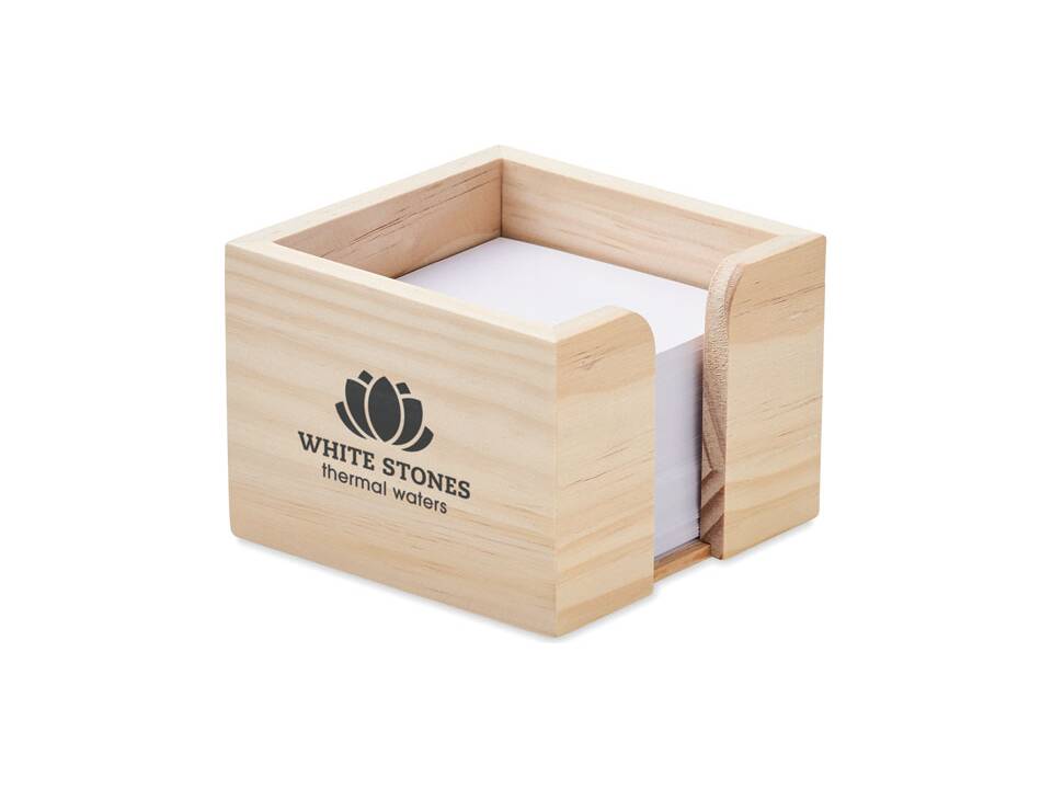 Memo cube dispenser in bamboo 5