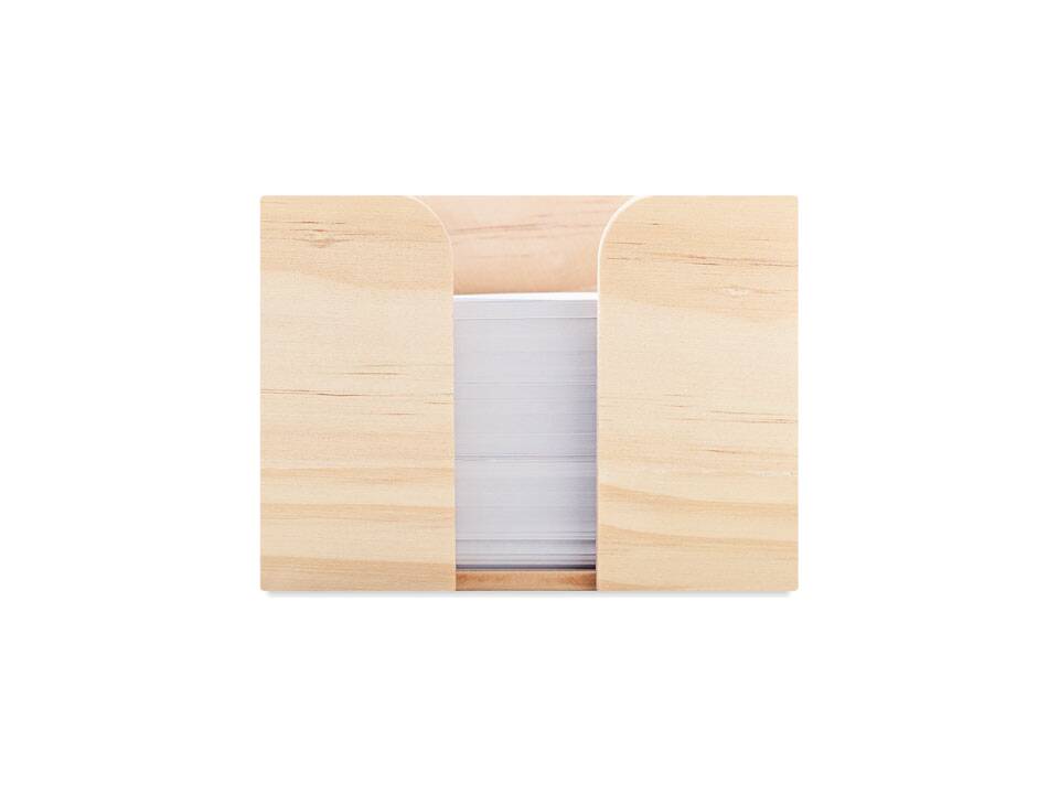 Memo cube dispenser in bamboo 3