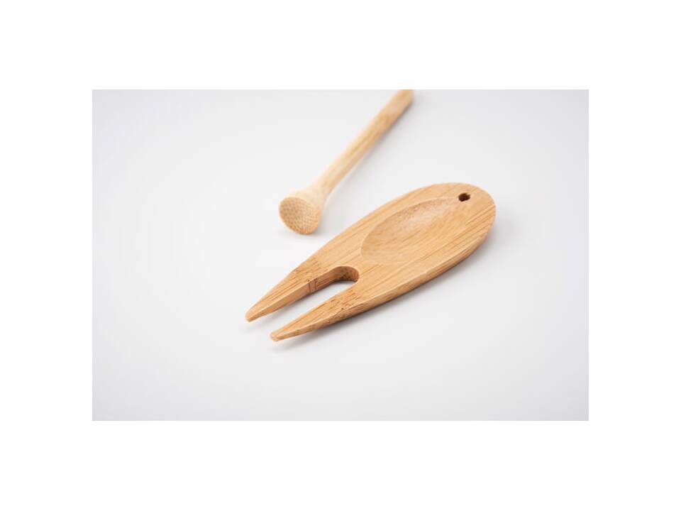 Bamboo golf divot tool 2