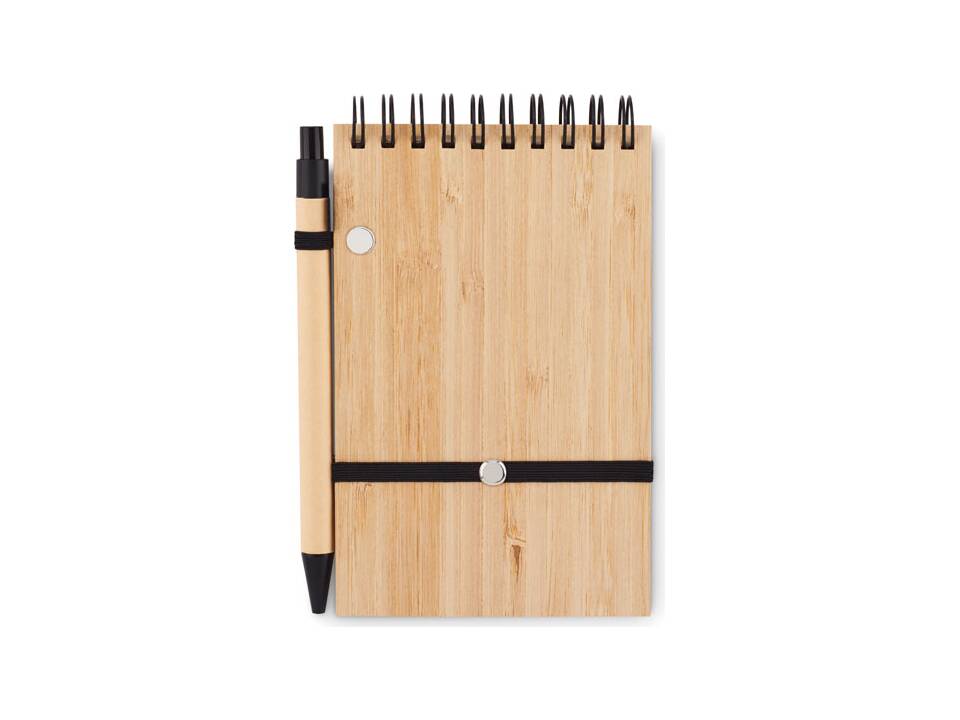 A6 Bamboo cover notepad 3