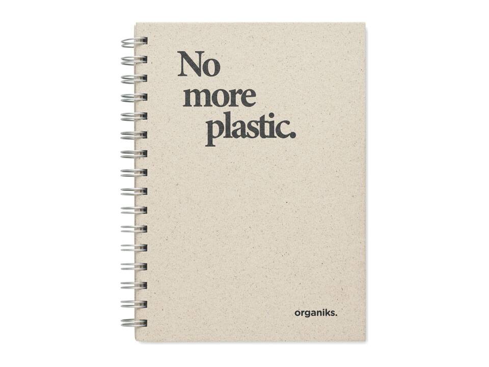 A5 ring notebook grass paper