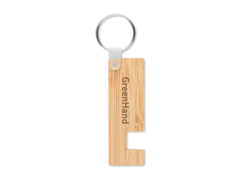 Bamboo stand and key ring 1