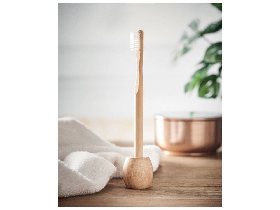Bamboo tooth brush with stand 2