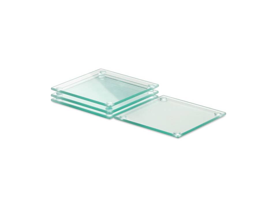 Recycled glass coaster set 1