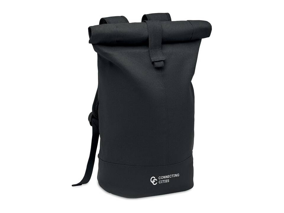 Rolltop washed canvas backpack 1