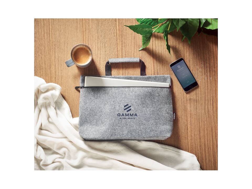 RPET felt zippered laptop bag 7