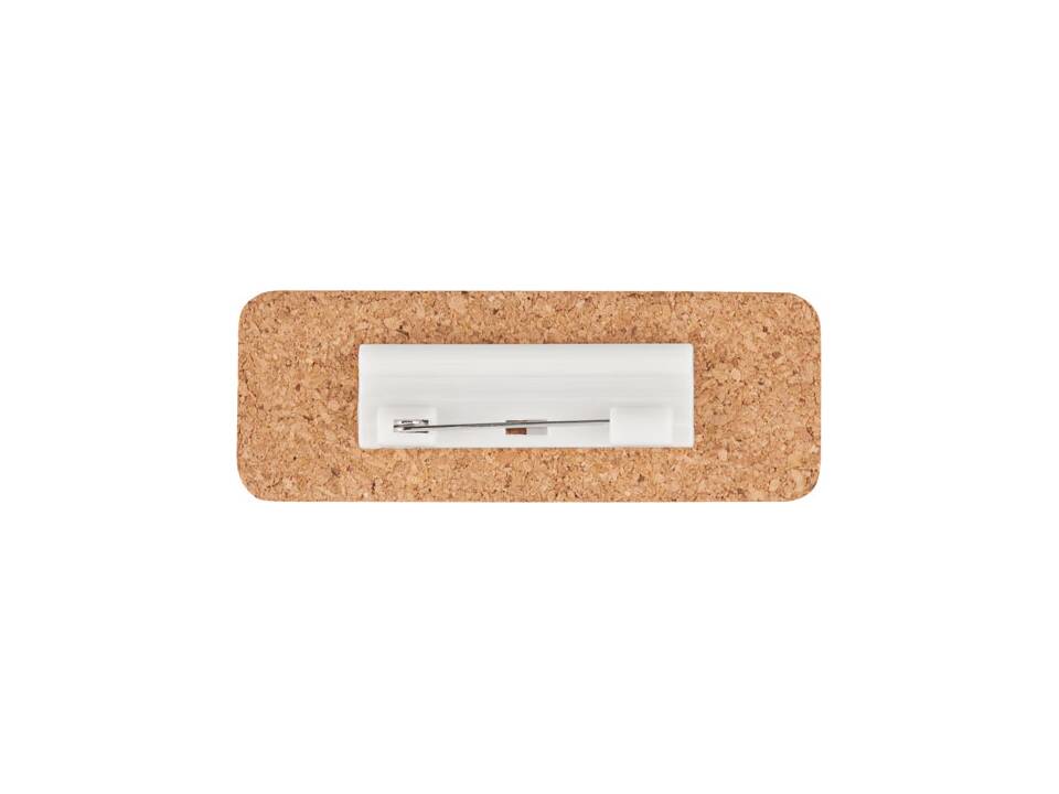Name tag holder in cork 2