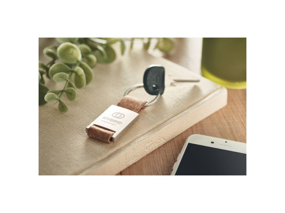 Key ring with cork webbing 2