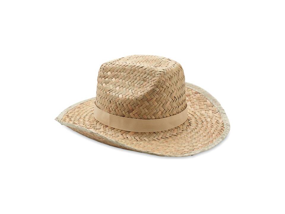 Natural straw cowboy hat 3