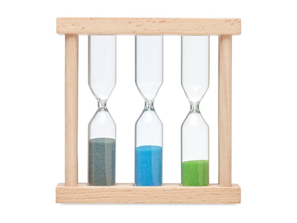 Set of 3 wooden sand timer 2