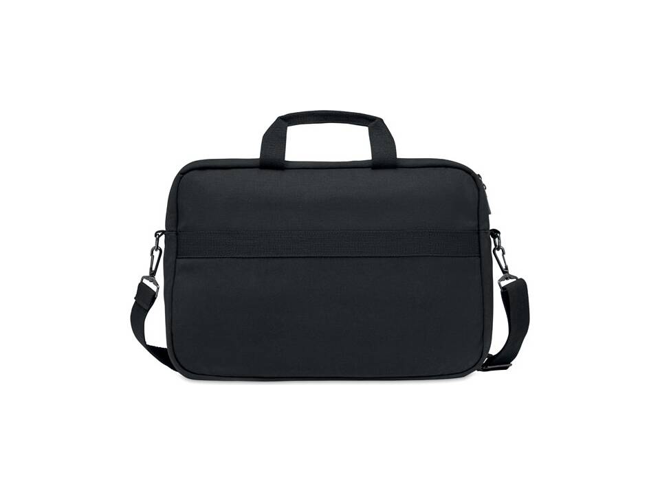 Computer bag in washed canvas 1