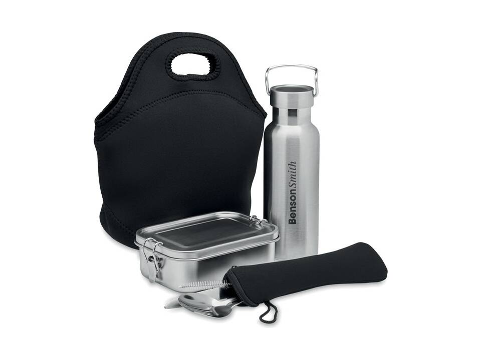 Lunch set in stainless steel 3
