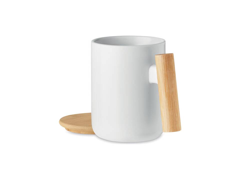Porcelain mug with lid 380 ml 1