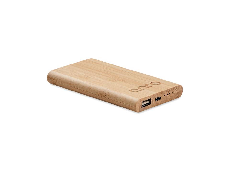 4000 mAh Bamboo power bank 3
