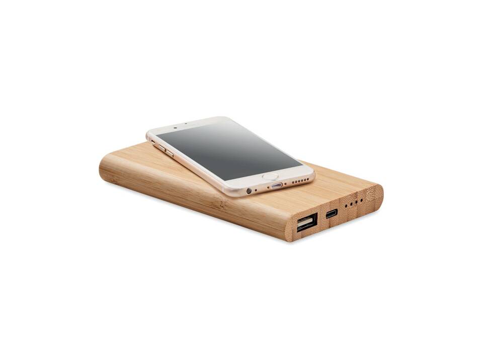 4000 mAh Bamboo power bank 1
